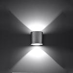 Stenska svetilka ORBIS 1 siva (10x12x10cm)