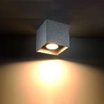 Stropna svetilka QUAD 1 siva (10x10x10cm)
