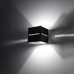Stenska svetilka LOBO črna (10x12x10cm)