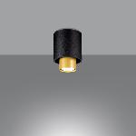 Stropna svetilka NESI črna (10x10x14cm)