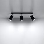 Stropna svetilka RING 3 črna (45x6x16cm)