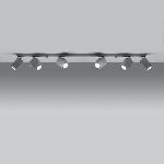Stropna svetilka MERIDA 6L siva (118x6x16cm)