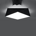 Stropna svetilka HEXA 45 črna (45x45x15cm)