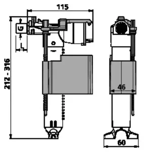 Sanit dotočni ventil za podometni