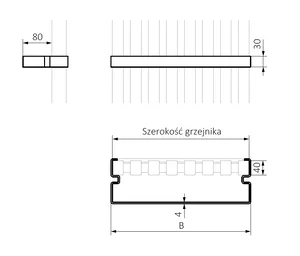 Triga držalo BELT - dimenzije