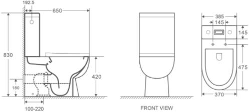 Sanotechnik RIMLESS WC monoblok R3030