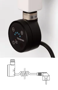 TERMA MOA-IR grelec za kop. radiator 600W, črne barve, spiralni