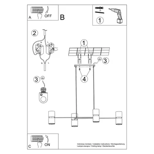Thoro Lighting Obesna svetilka KUKKIA črna