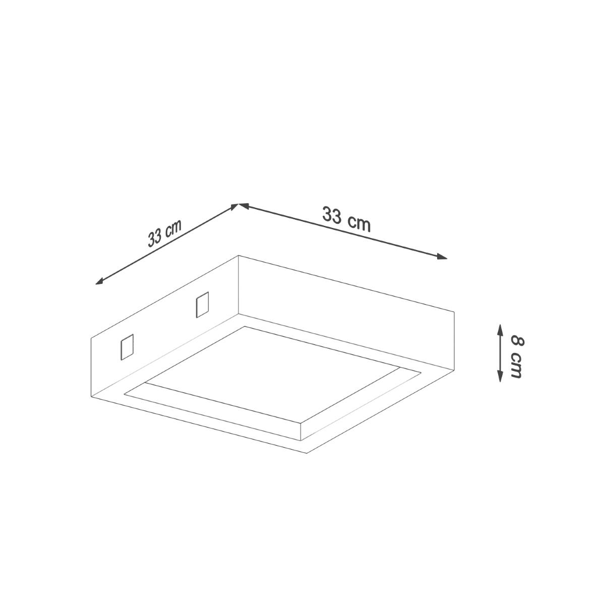Stropna svetilka RIZA concrete