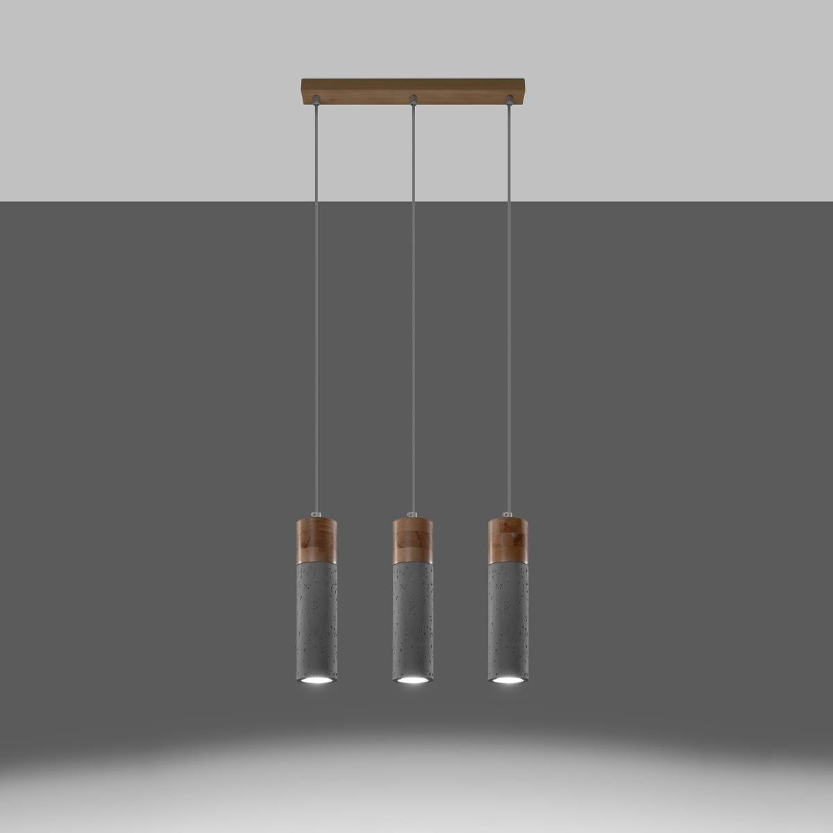 Obesna svetilka ZANE 3 siva