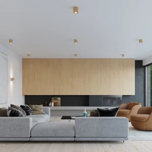 Stropna svetilka ORBIS naravni les