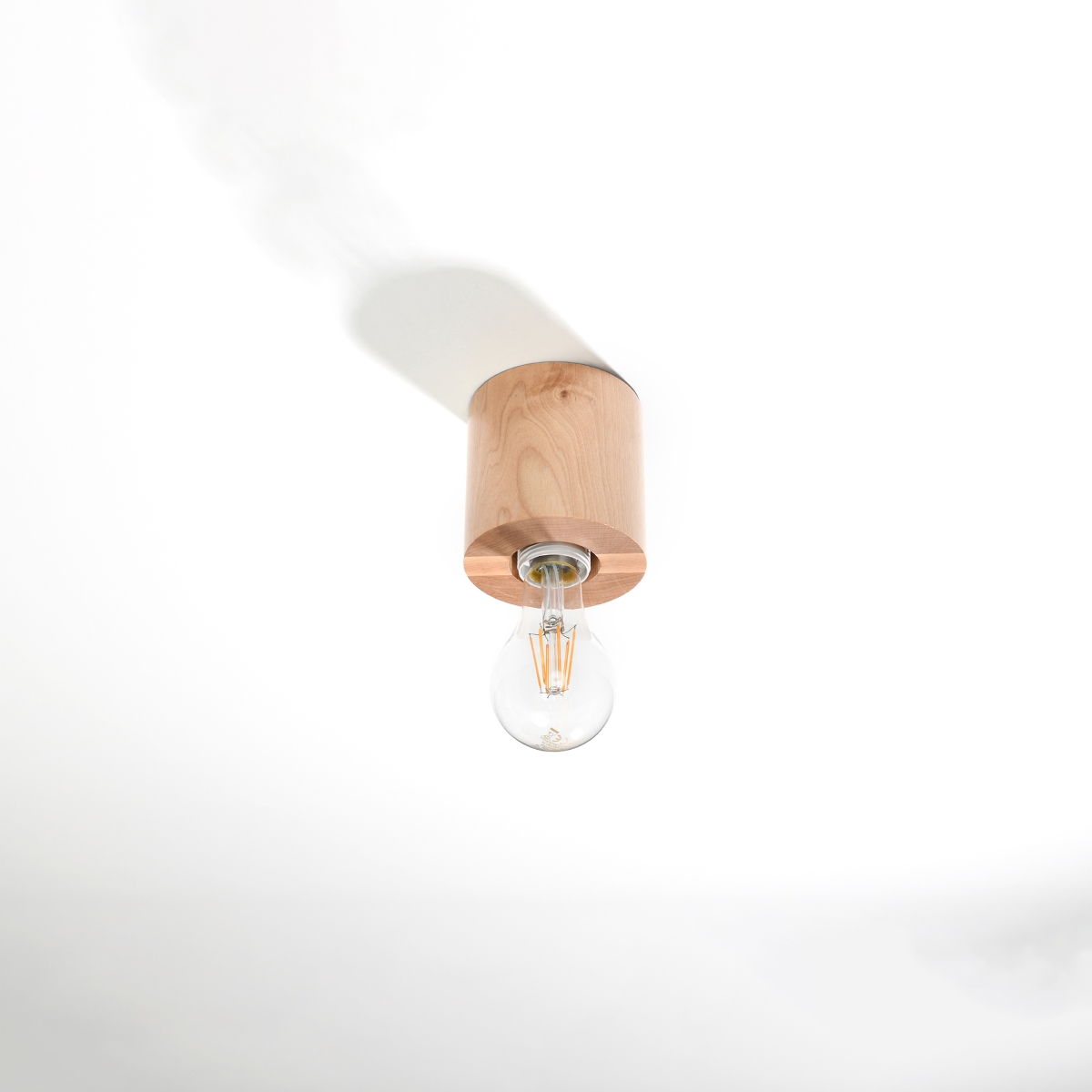 Stropna svetilka SALGADO iz naravnega lesa