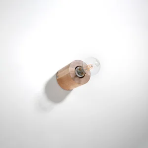 Stenska svetilka SALGADO iz naravnega lesa