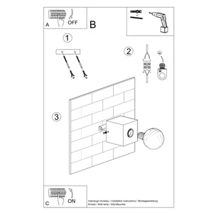 Stenska svetilka ARIZ iz naravnega lesa