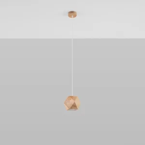 Obesna svetilka WOODY iz naravnega lesa