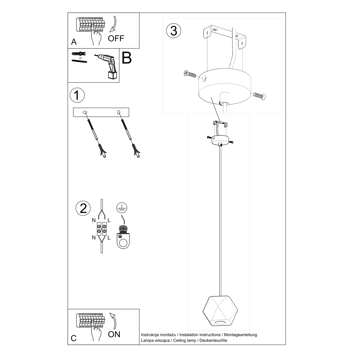 Obesna svetilka WOODY iz naravnega lesa