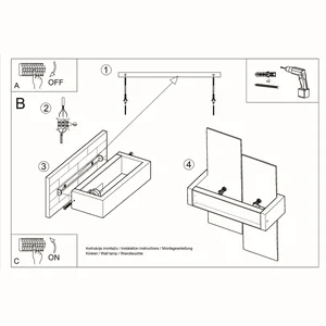 Stenska svetilka FENIKS 1 bela