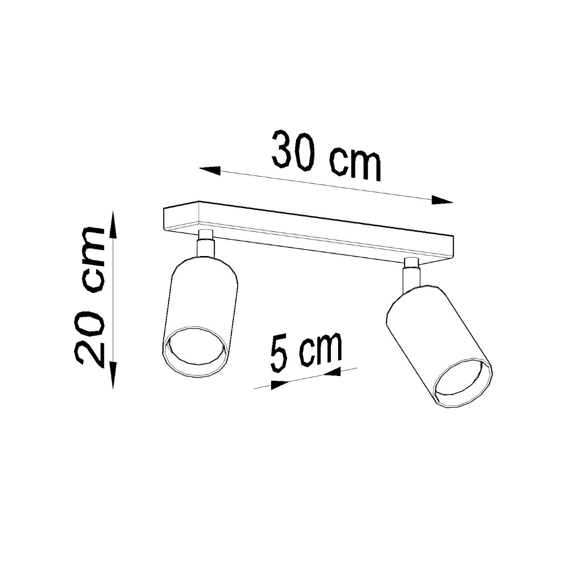 Stropna svetilka BERG 2 iz naravnega lesa
