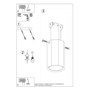 Stropna svetilka ZEKE 10 hrast