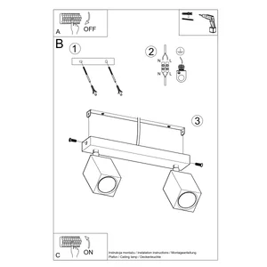 Stropna svetilka KEKE 2 hrast