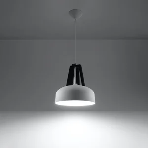 Obesna svetilka CASCO bela/črna