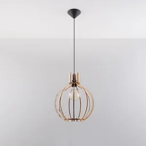 Obesna svetilka ARANCIA iz naravnega lesa