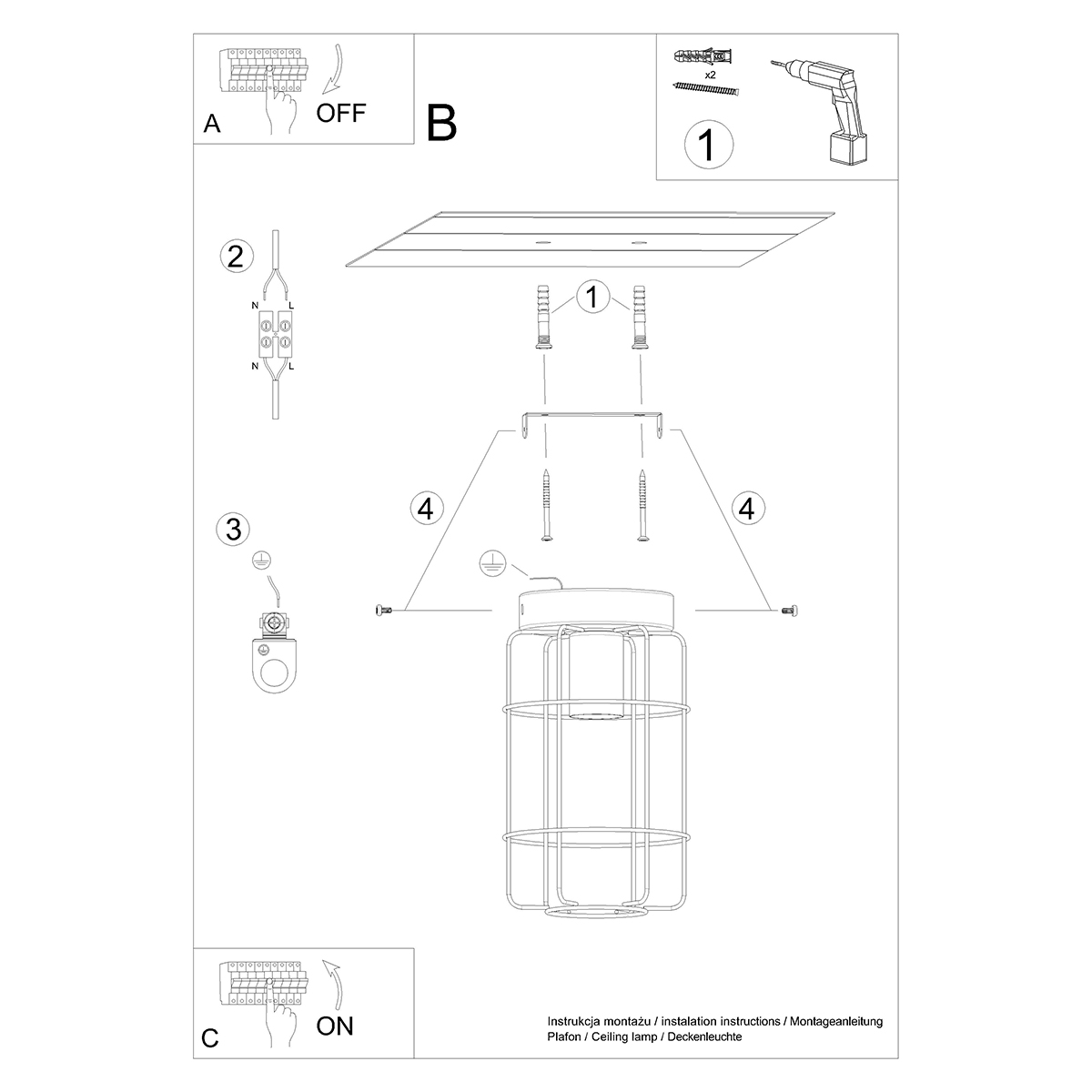 Stropna svetilka GOTTO