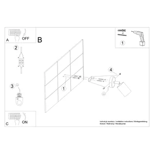 Stenska svetilka VERDO bela