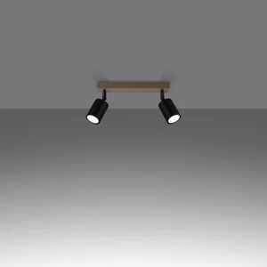 Stropna svetilka VERDO 2 črna