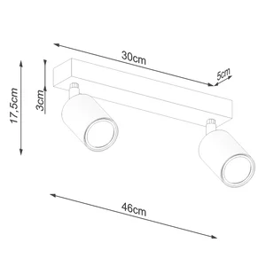 Stropna svetilka VERDO 2 črna
