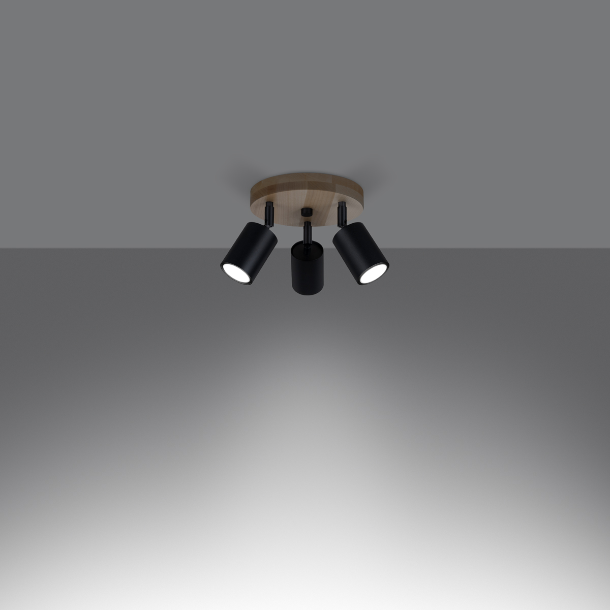 Stropna svetilka VERDO 3P črna