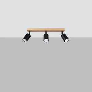 Stropna svetilka VERDO 3L črna