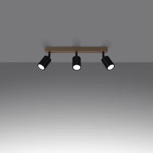 Stropna svetilka VERDO 3L črna