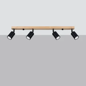 Stropna svetilka VERDO 4 črna