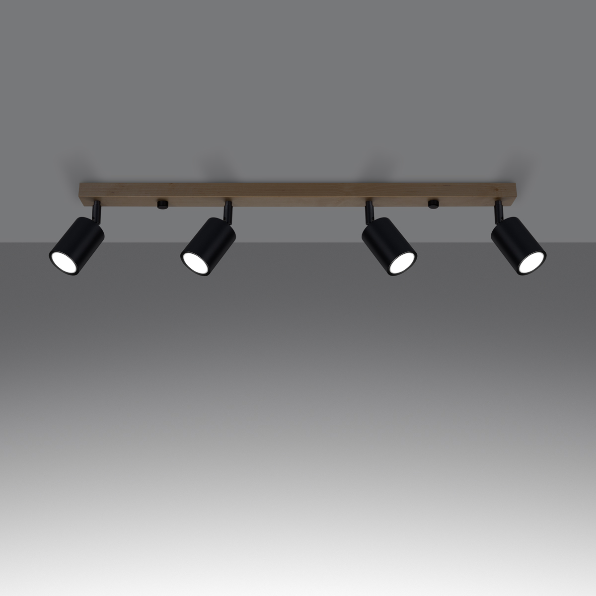 Stropna svetilka VERDO 4 črna