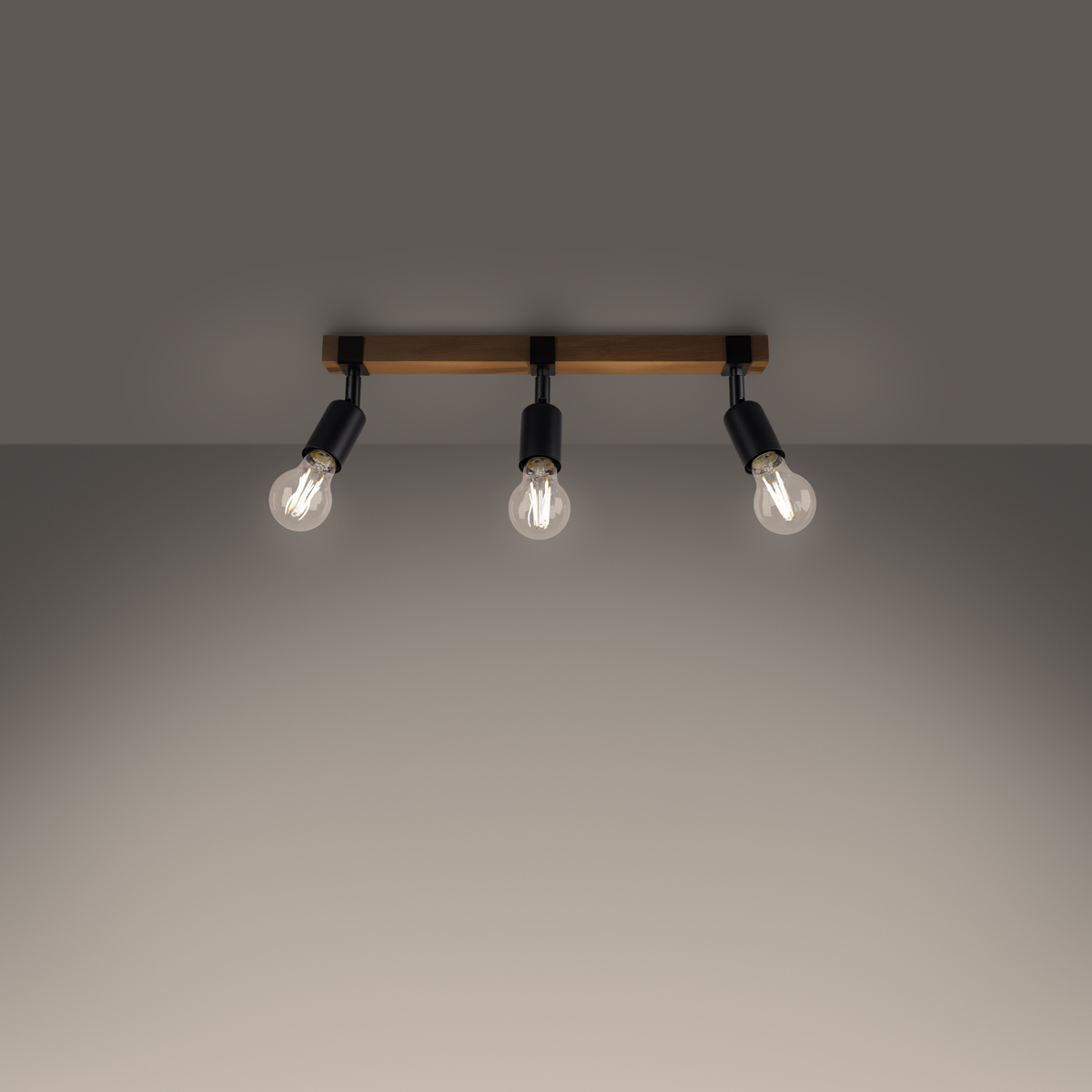 Stropna svetilka ZUCA 3 črna