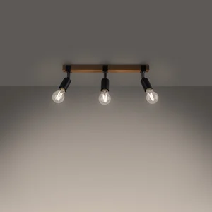 Stropna svetilka ZUCA 3 črna