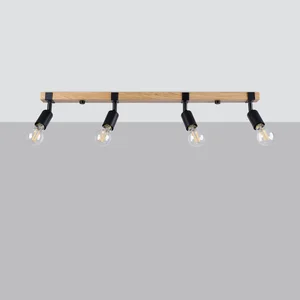 Stropna svetilka ZUCA 4 črna