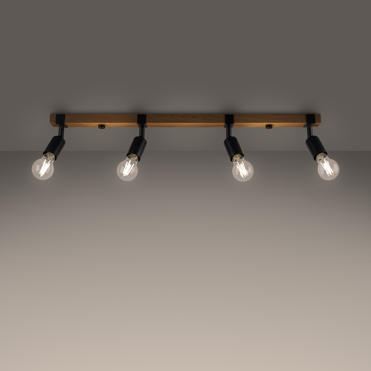 Stropna svetilka ZUCA 4 črna