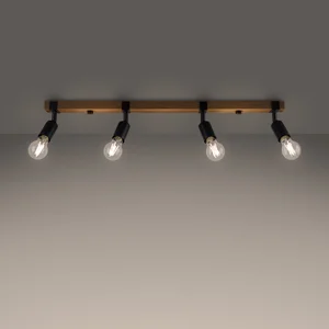 Stropna svetilka ZUCA 4 črna