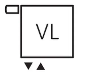 Terma po meri, priklop VL - 50mm spodaj levo VENTIL ZGORAJ