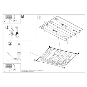 Stropna svetilka LUNA 2 bela