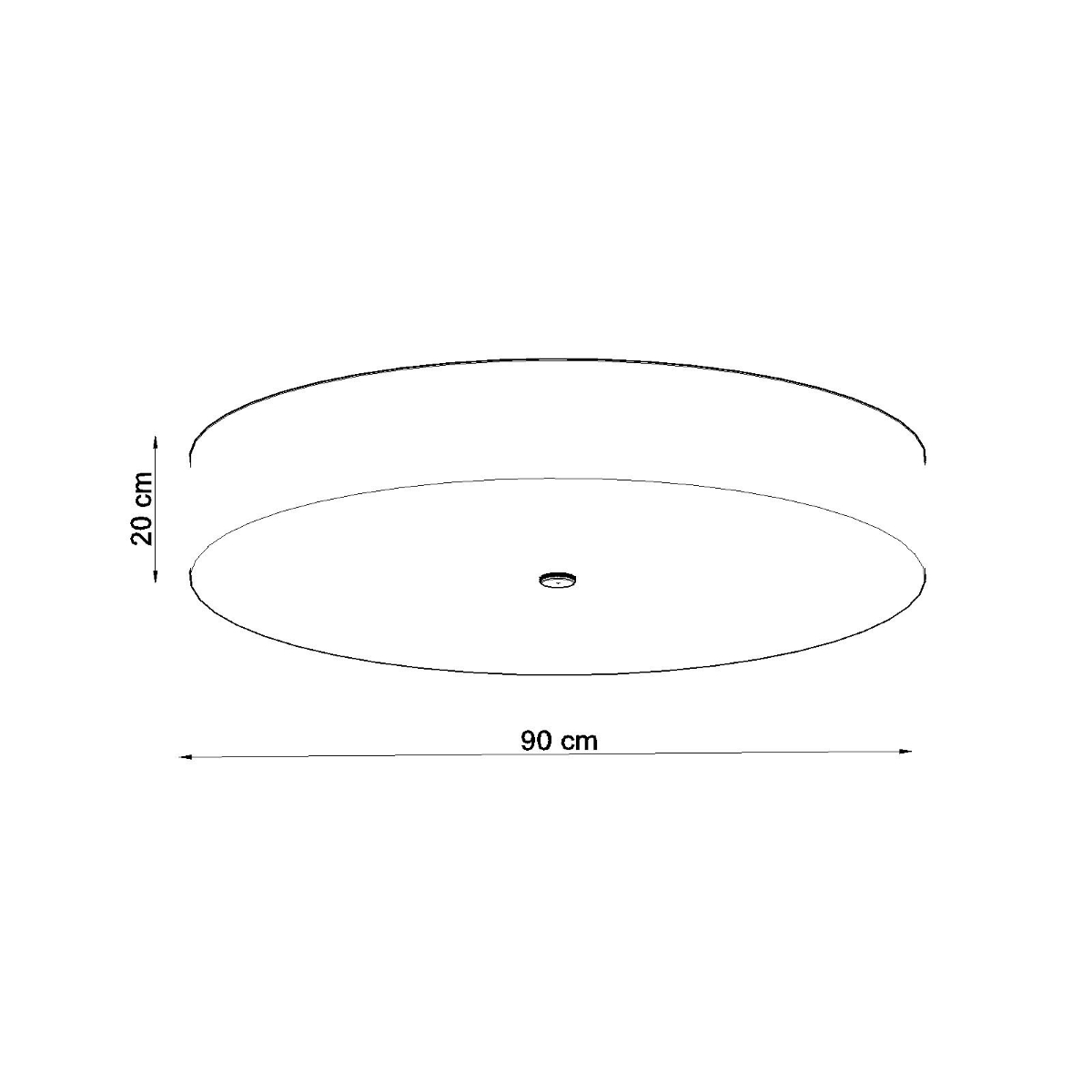 Stropna svetilka SKALA 90 bela