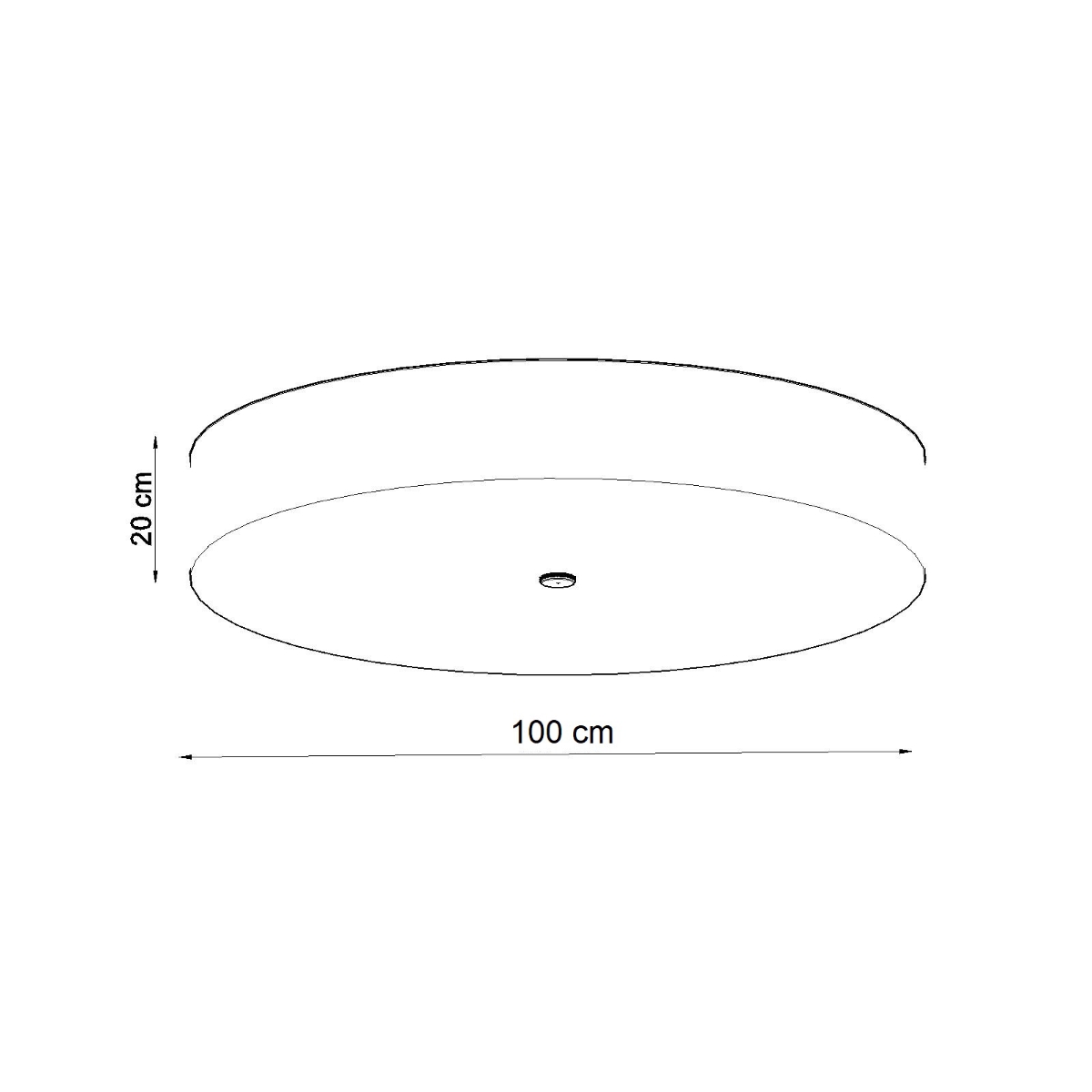 Stropna svetilka SKALA 100 črna