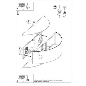 Stenska svetilka SKALA bela