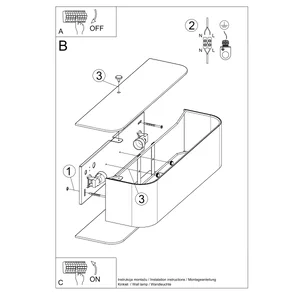 Stenska svetilka LOKKO bela
