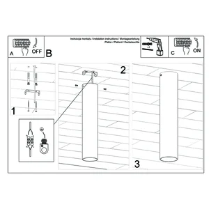 Stropna svetilka LAGOS 30 polirano zlato