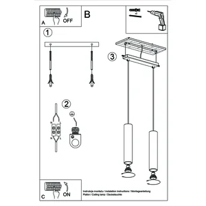 Obesna svetilka LAGOS 2 polirano zlato