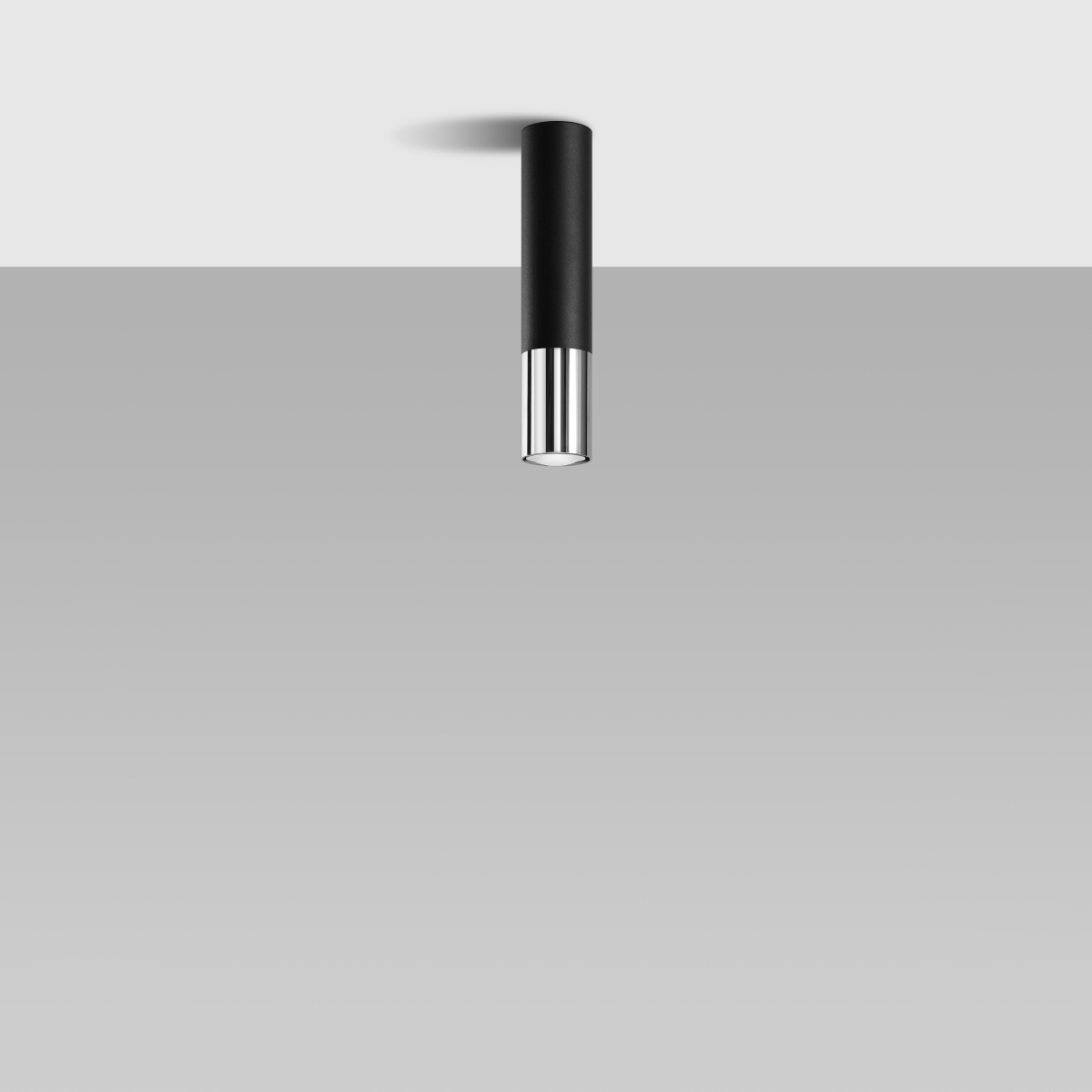 Stropna svetilka LOOPEZ črna/krom