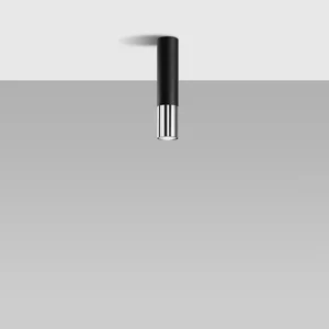 Stropna svetilka LOOPEZ črna/krom